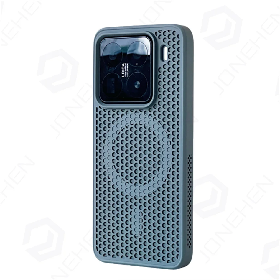 Magsafe Honeycomb Mesh Cooling Magnetic Case - Solid Color Silicone Bumper Cover