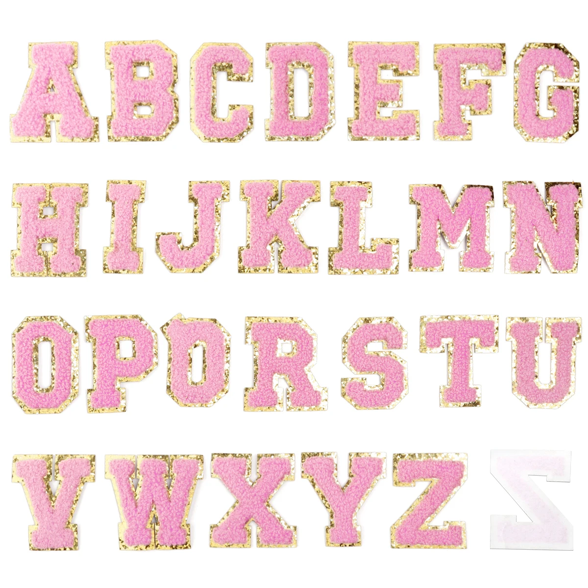 26 stuks zelfklevende letters om op te strijken, letterpatches van A tot