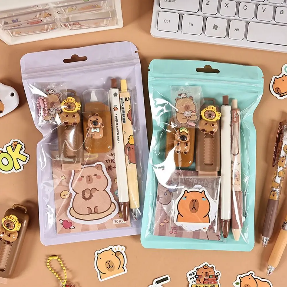 Capybara Stationery Set Creative Style Student Gift Correction Tape Multi-functional Back To School Ball-point Pen Students