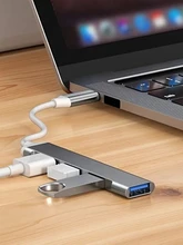 4포트 멀티 스플리터 타입 C 허브 USB 어댑터 OTG (샤오미, 레노버, 맥북 13, 15, 에어, 프로 PC용) - 컴퓨터 액세서리