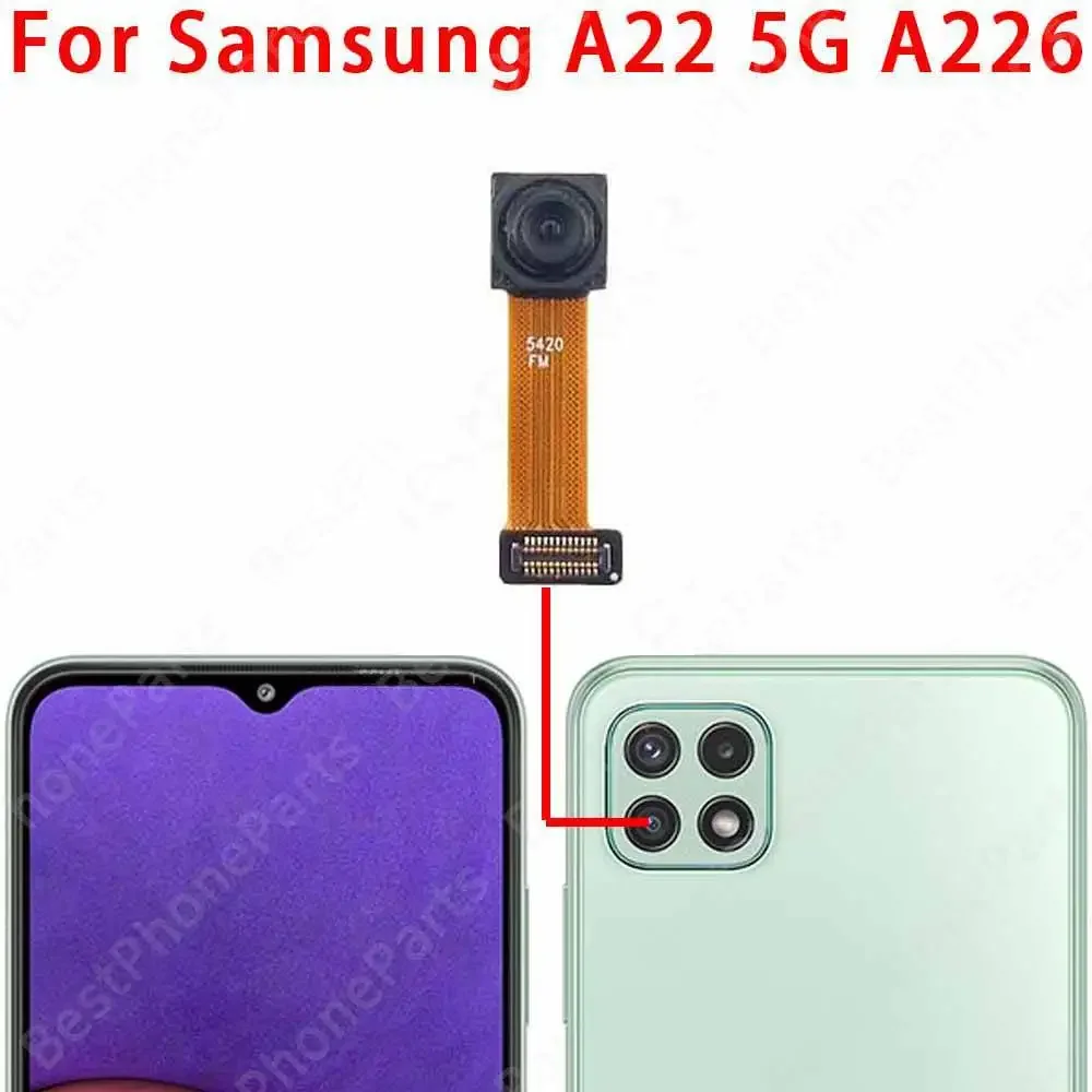삼성 갤럭시 A22 4G 5G A225 A226 후면 후면 카메라 모듈 교체 예비 부품 용 카메라