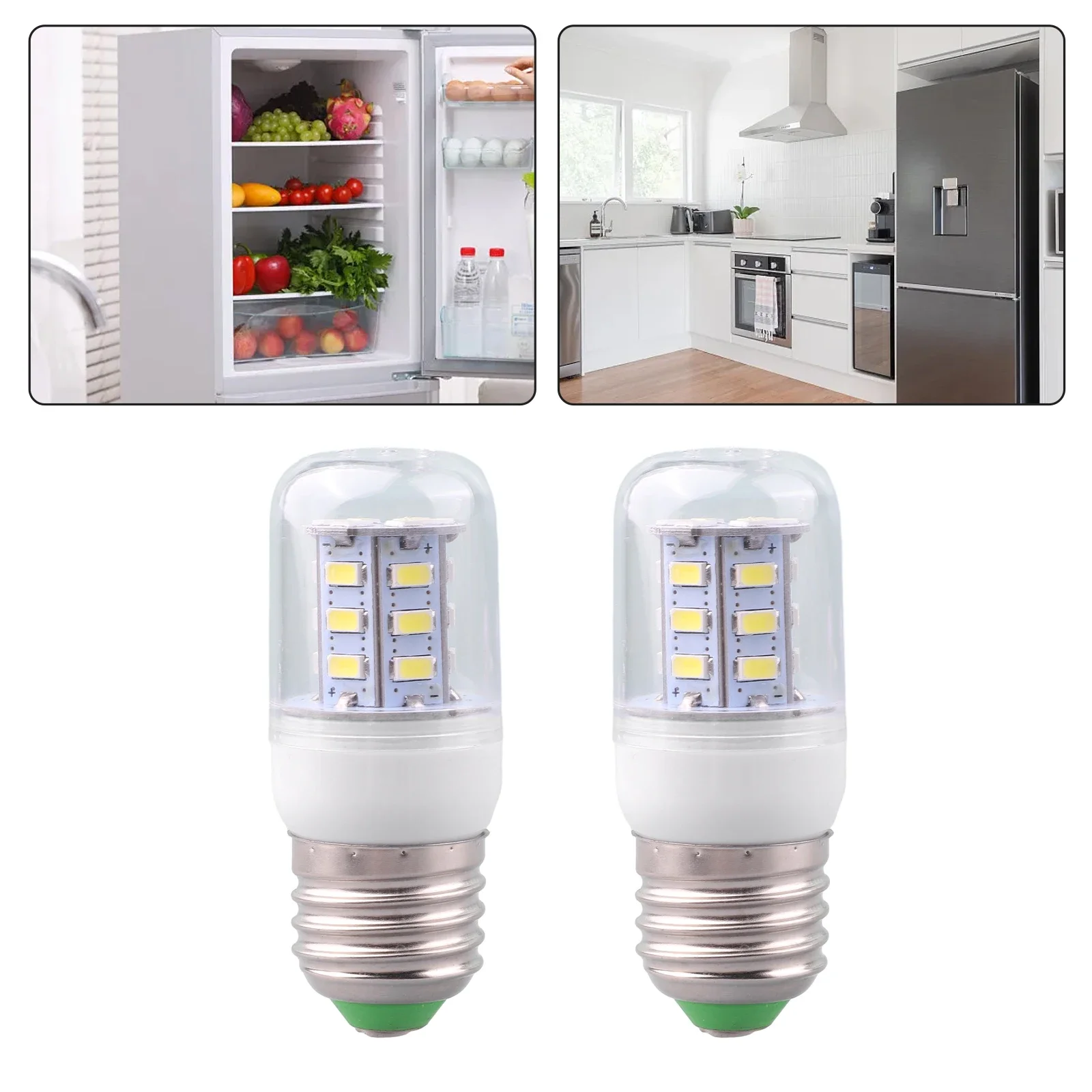 2PCS E27 LED Light Bulbs Refrigerator Bulbs Replaces PS12364857 LED Lamp Chandelier Candle Light for Home Decor Accessory led light bulb,decorative lights