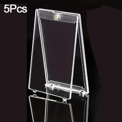 Clear Magnetic Card Holder Set - Premium Protective Display Sleeves for Trading and Sports Cards (5Pcs Card Sleeves)