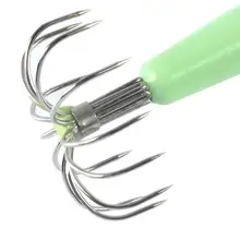 Stainless Steel Luminous Squid Hooks Fishing Tackle Lures Squid Jigs Hook 12 Pin Umbrella Type Octopus Fish Hook