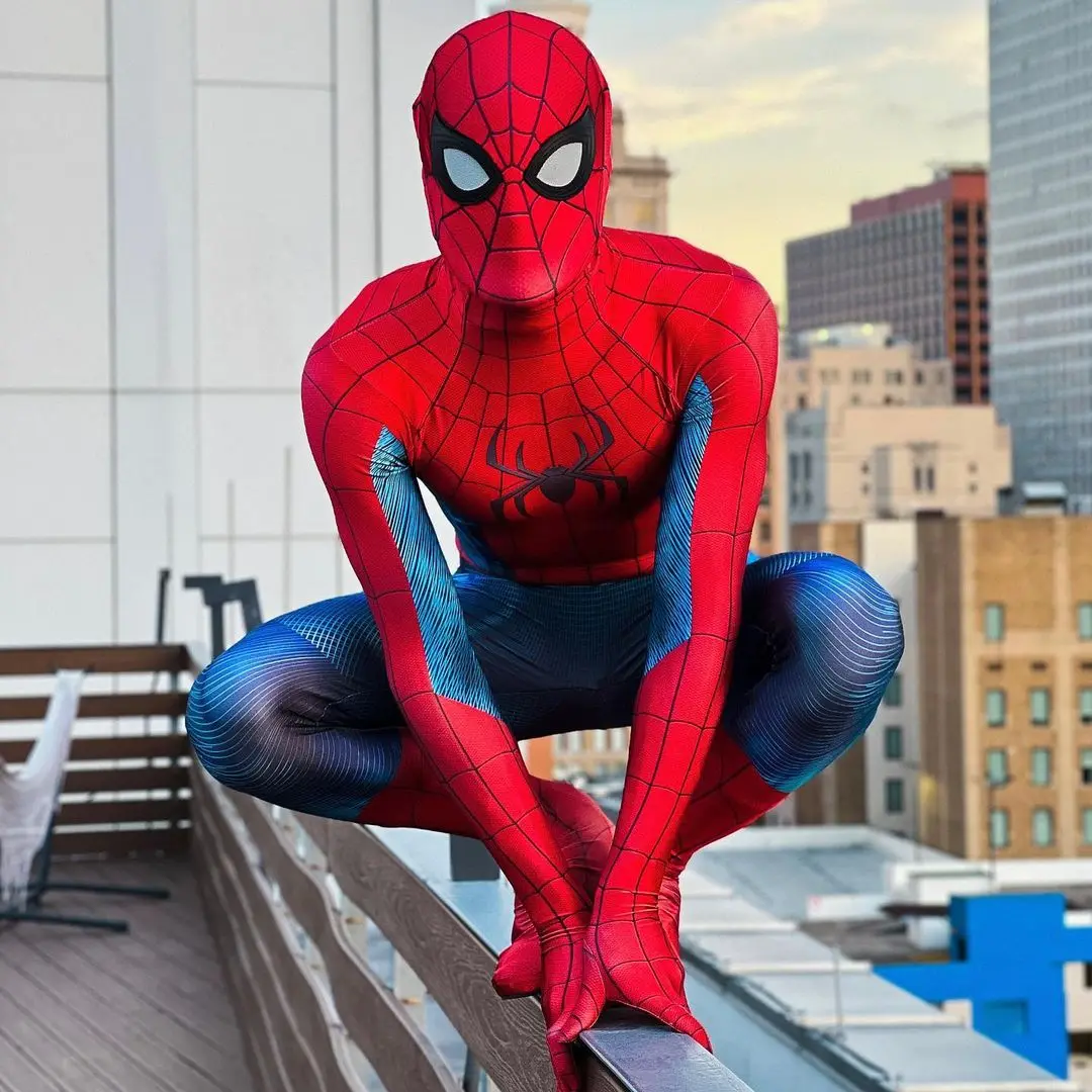 No Way Home Spiderman Costume Superhero Cosplay Spidey Spandex Zentai Suits Bodysuit Jumpsuit Halloween Costume for Adult Kids