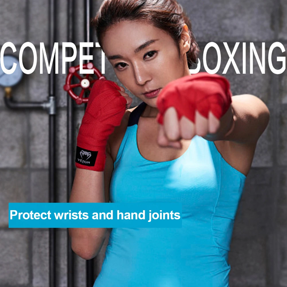 Boxing Bandage Cotton Elastic Bandage Sanda Muay Thai Karate Fist Fitness Hand Protector Wrist Wrap sports wristbands fitness elastic bandages 1.5M/3/5M