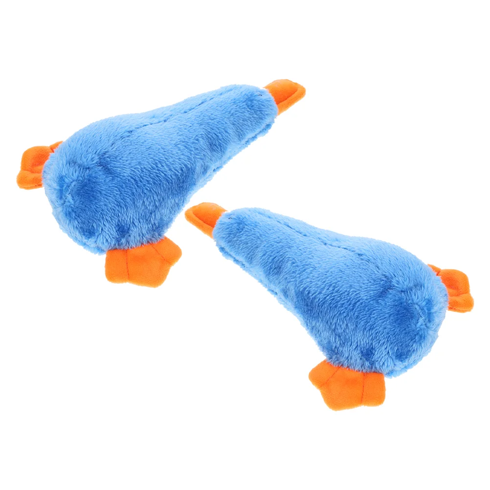 

2Pcs Squeaky Dog Toy Cute Shaped Pet Chewing Teething Cleaning Toy Interactive Pet Playing Toy
