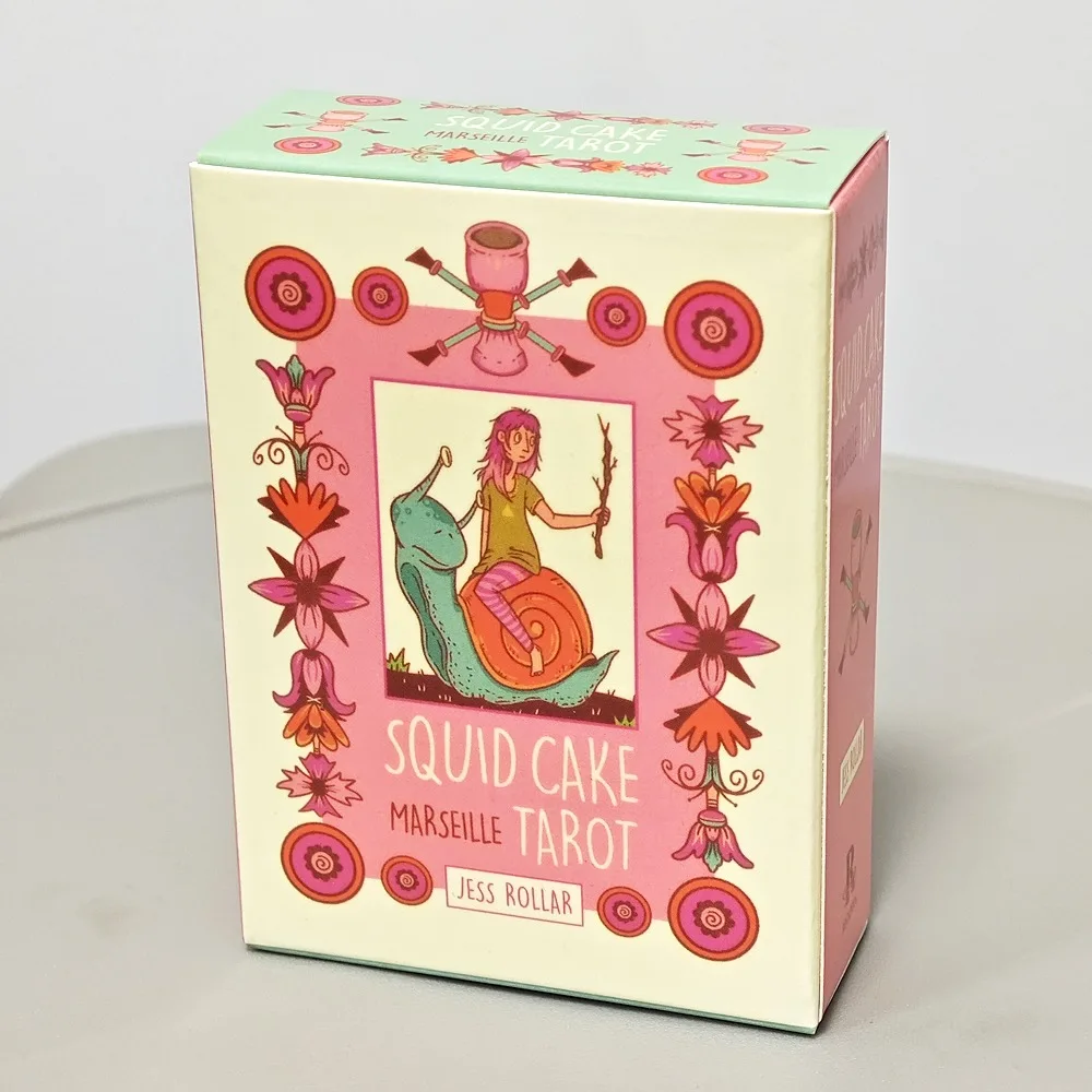 9*6.5cm Squid Cake Tarot 78 Card Deck with Knights Riding Creatures, Quirky Faces and A Delicious Colour Palette 2