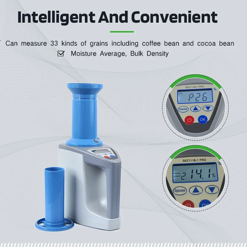 SKZ111B-1 PRO Rapid 33 Kinds Grain Moisture Testers Meter For Coffee Bean Cocoa Bean Corn Maize 2