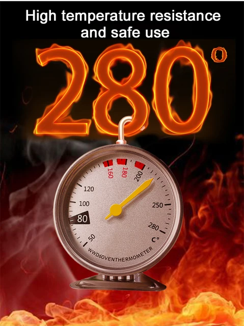 Thermomètre Longue Tige Thermomètre Four Et Friture - 2 Pièces Inox - Cadran Double Échelle °C/°F Cuisson Précise