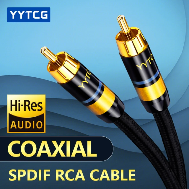 RCA To RCA Cable Digital Coaxial Audio Cable Male Stereo Connector For TV  DVD Amplifier Hifi Subwoofer - AliExpress