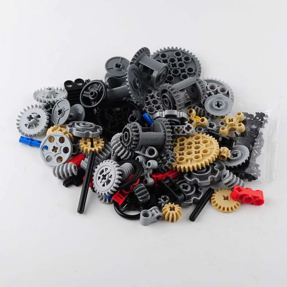 Technology Small Particle Building Block Parts 116pcs 9686 Accessories EV3 Bulk Gear Shaft Pin Small Crawler Mixed Parts puzzle building block toy technical bricks