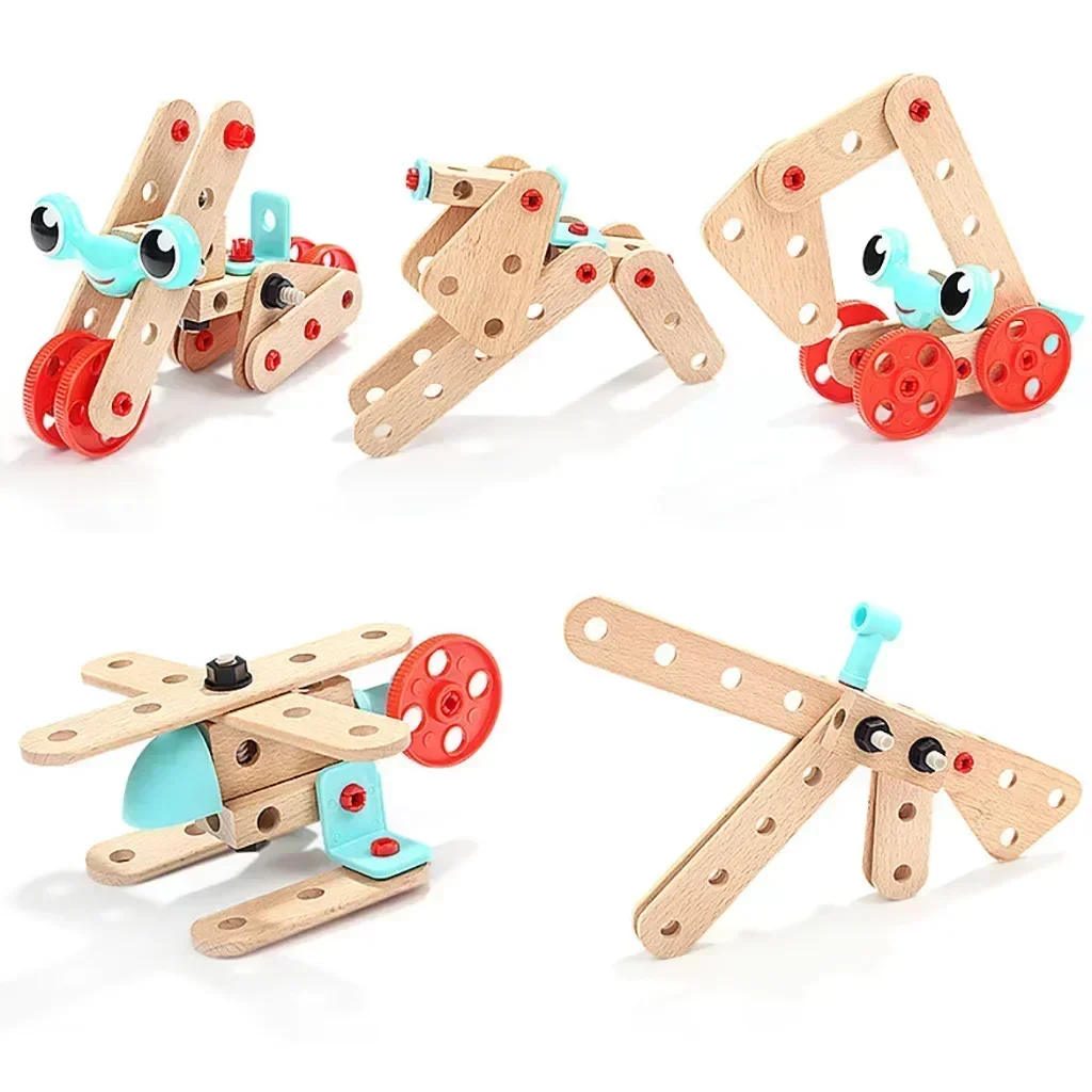 Funny DIY Children Pretend Role Play Combination Disassembly Screw Nut Repair Tool Box Assembly Classic Kid Educational Boys Toy