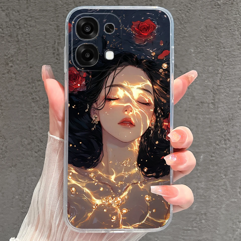 Pretty Butterfly Goldfish Drop-Resistant Lightweight Clear Bumper Case