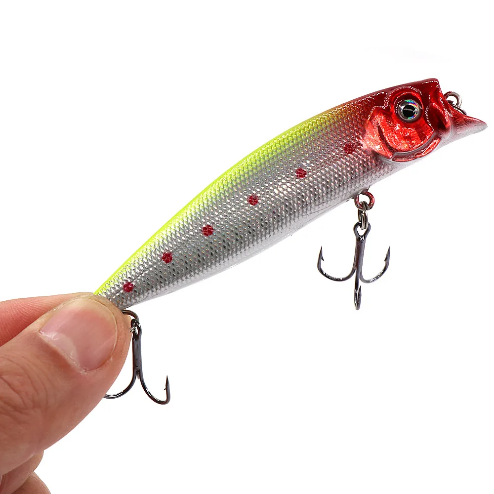 1 Stück Köder, 9 cm/12 g, Popper-Köder, schwimmender Typ, realistischer harter Köder, geeignet für Süßwasser und Salzwasser, praktische Angelausrüstung – Detail 17