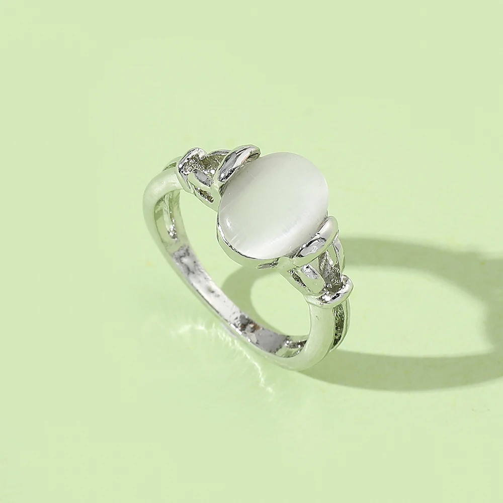 Bague Twilight Saga Bella en opales plaquées argent, bijoux de