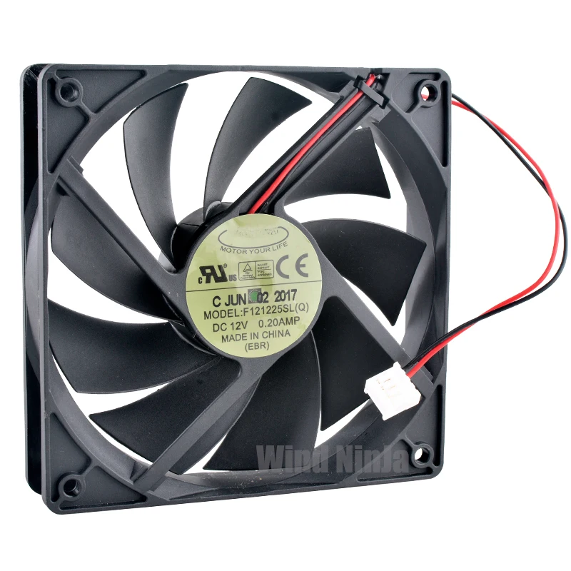 Ventilador de Refrigeração 120x120x25 mm Dc12v 0.20a Linhas 1200rpm Ventilador Silencioso para Gigabyte Chassis de Alimentação F121225sl 12cm 120 mm