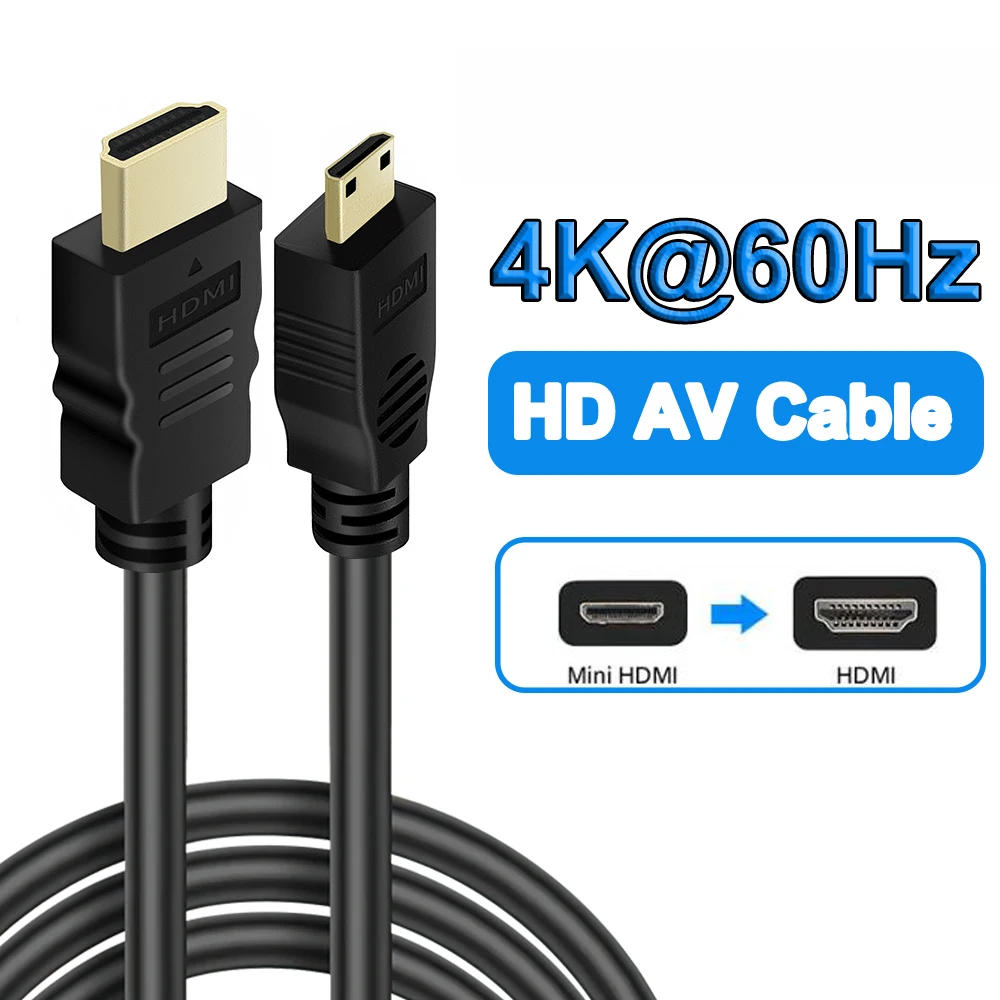Mini HDMI Cable 4K 60Hz HDMI to Mini HDMI Cable for Camera