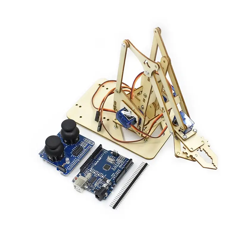 SG90 MG90S 4 DOF Unassembly Acrylic Mechanical Arm Robot Manipulator Claw for Arduino Maker Learning DIY Kit Robot image 5