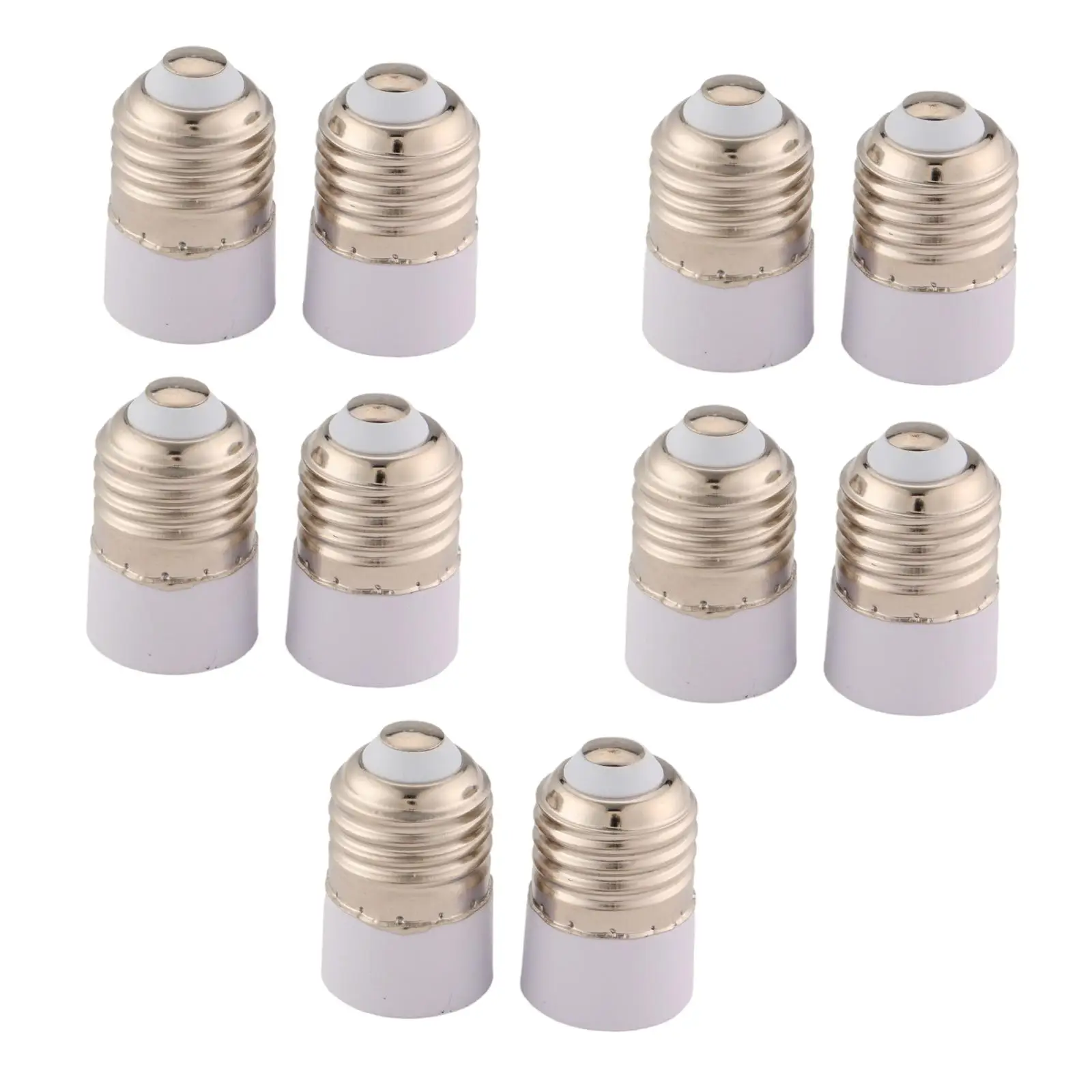 10Pcs E27 to E14 Socket Adapter Durable Practical Heat Resistant 2.8x4.3cm LED Lamp Holder Lamp Adaptor Socket Converter