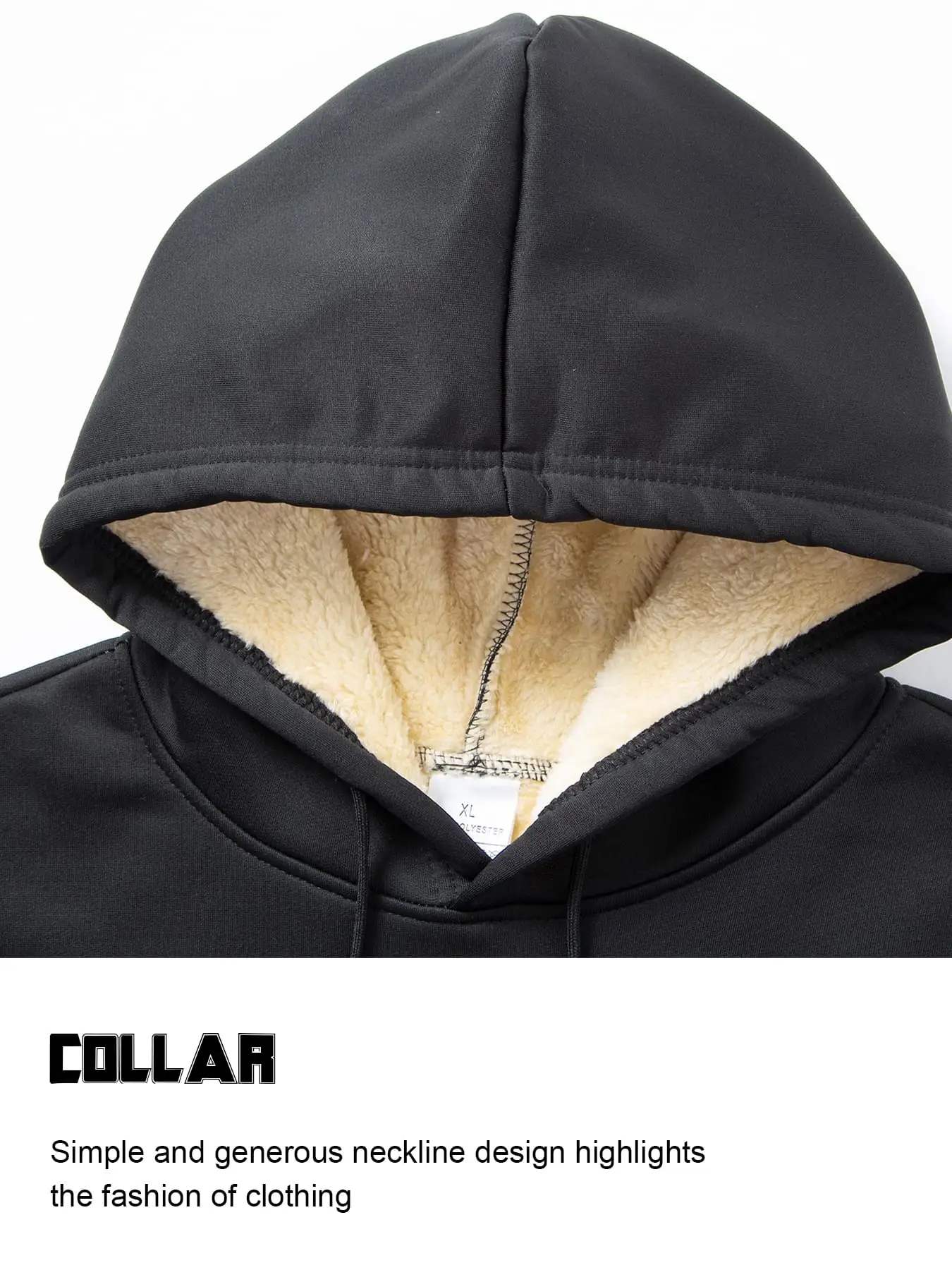 Winter warm verdicken Hoodies Männer Frauen Thermal Casual Pullover Mode Lamm wolle lose einfarbige Sweatshirts Oberbekleidung Mäntel – Detail 11