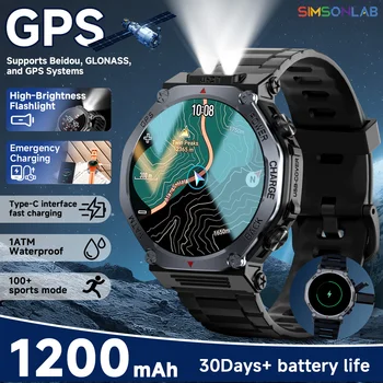 2026 Global Smart Watch T-Rex 3 Built-in GPS Positioning Outdoor New Sports Fitness Tracker Sleep Monitor Standby 30 Days AI 1