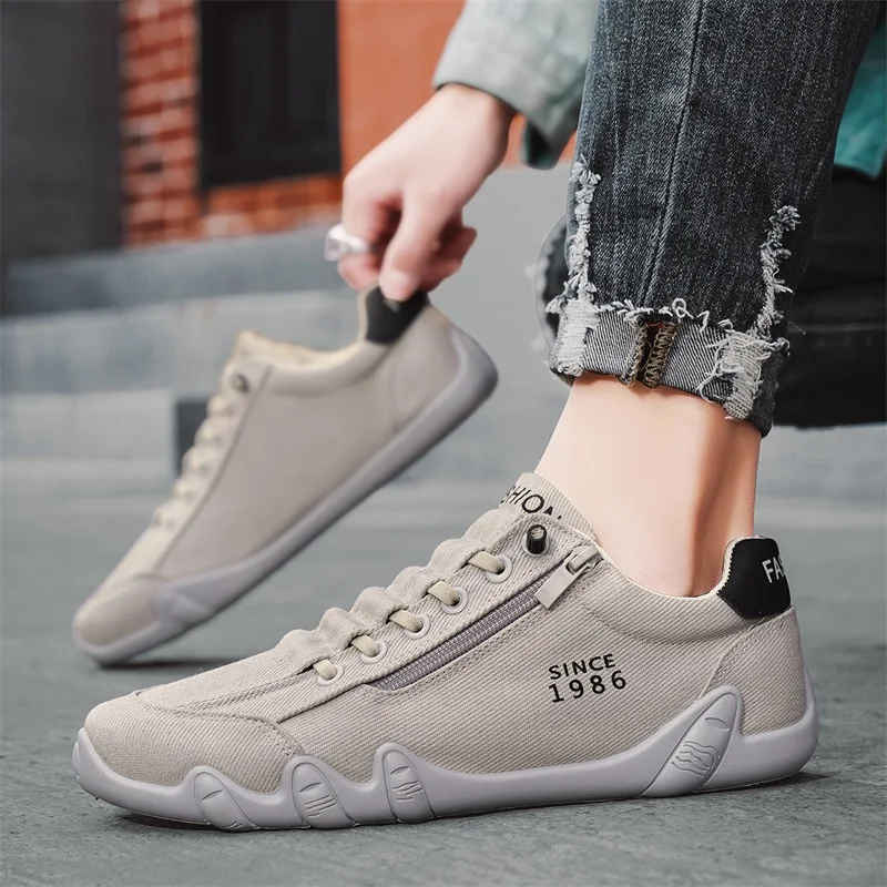 Canvas Shoes Men Spring Designer Sports Soft Sole Breathable Casual Shoes Luxurious Trendy Casual Driving Shoes for Lazy People 4