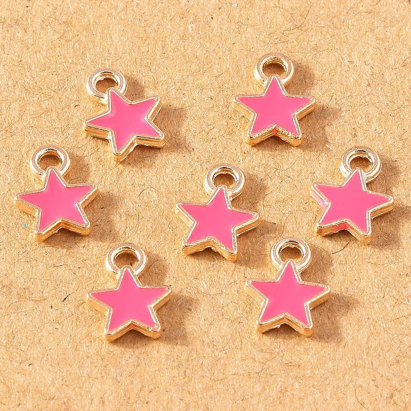 30 stücke mischen niedlichen Emaille Liebe Herz Stern Schmetterling Charms für Schmuck machen DIY Ohrringe Anhänger Halsketten handgemachte Handwerk liefern – Detail 38