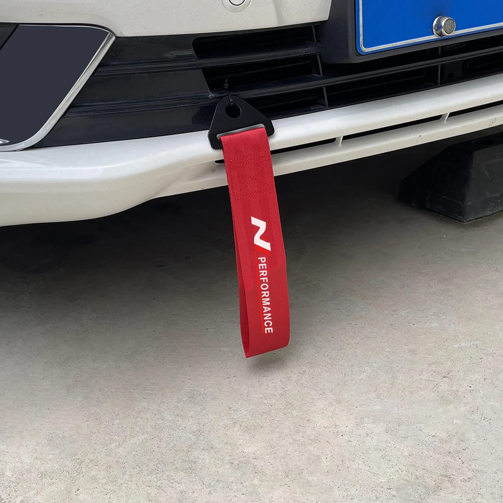 Nylon Tow Strap Car Tow Decoration Car Decoration Strap Car Tow Strap Car Accessories Strap For Hyundai Veloster Kona n i20 nline i30 Tucson Elantra Sonata