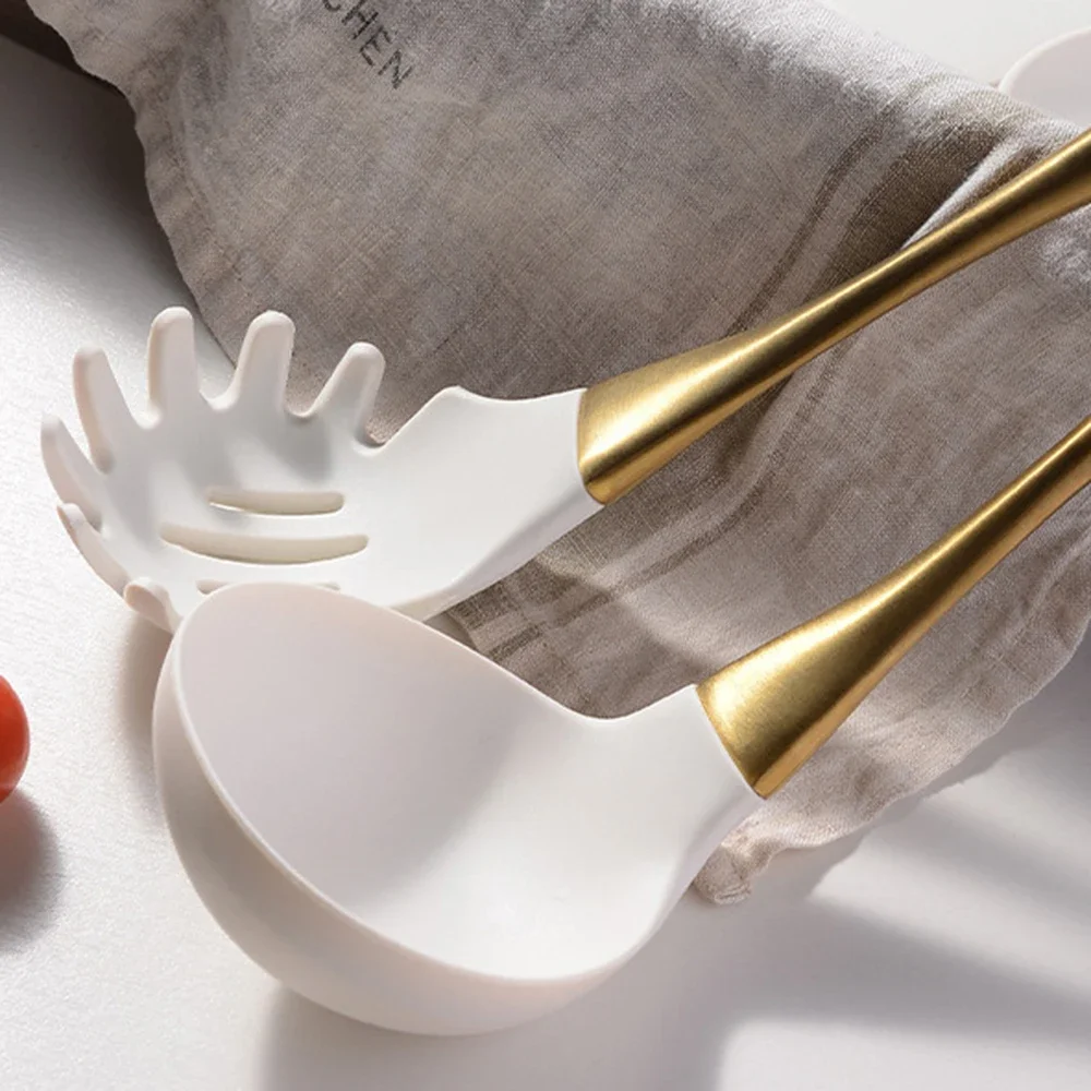 1Pc Silicone Kitchenware Cooking Utensils Kitchen Accessories Spatula Turner Heat-resistant Pasta Colander Shovel