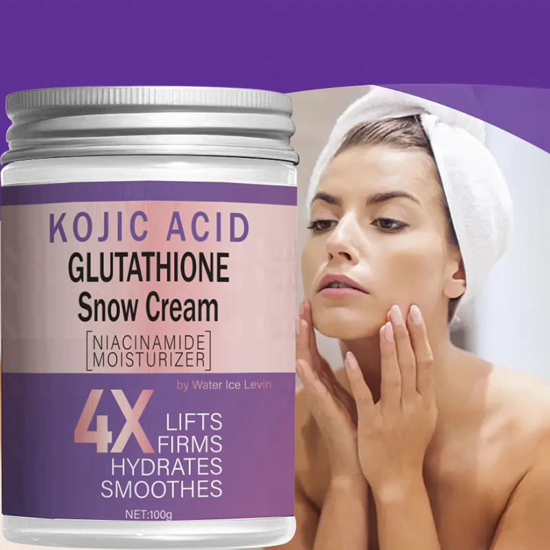 100g Glutathione Snow Cream Light Beige Care Body Lotion, Moisturizing and Firming Facial and Whole Body Use, Neutral Daily Light Skin Special Firming Cream