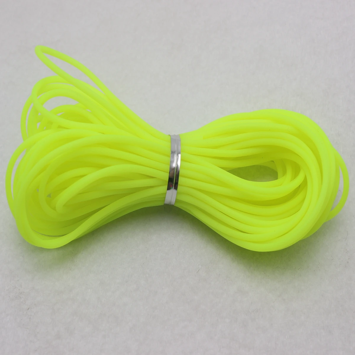 Crafans 16.4 Yards/Roll Hollow Pipe Rubber Cord 4mm Tubing Rubber Cord met 2mm Gat voor Sieraden Maken DIY Ambachten Armband Tubular Breien Touw, Hot Pink