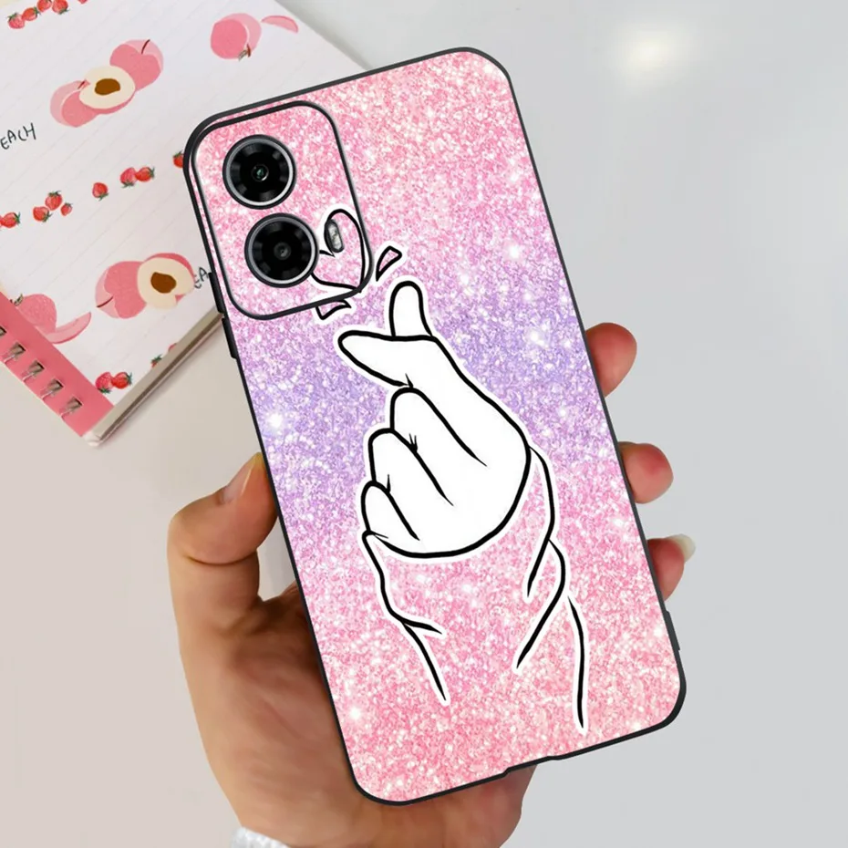 Cute Love Pattern Soft Silicone Phone Case - Stylish & Durable Back Cover