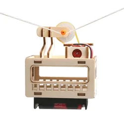 DIY Wooden Cable Car Toy - Innovative Outdoor Science Experiment (1Pcs)