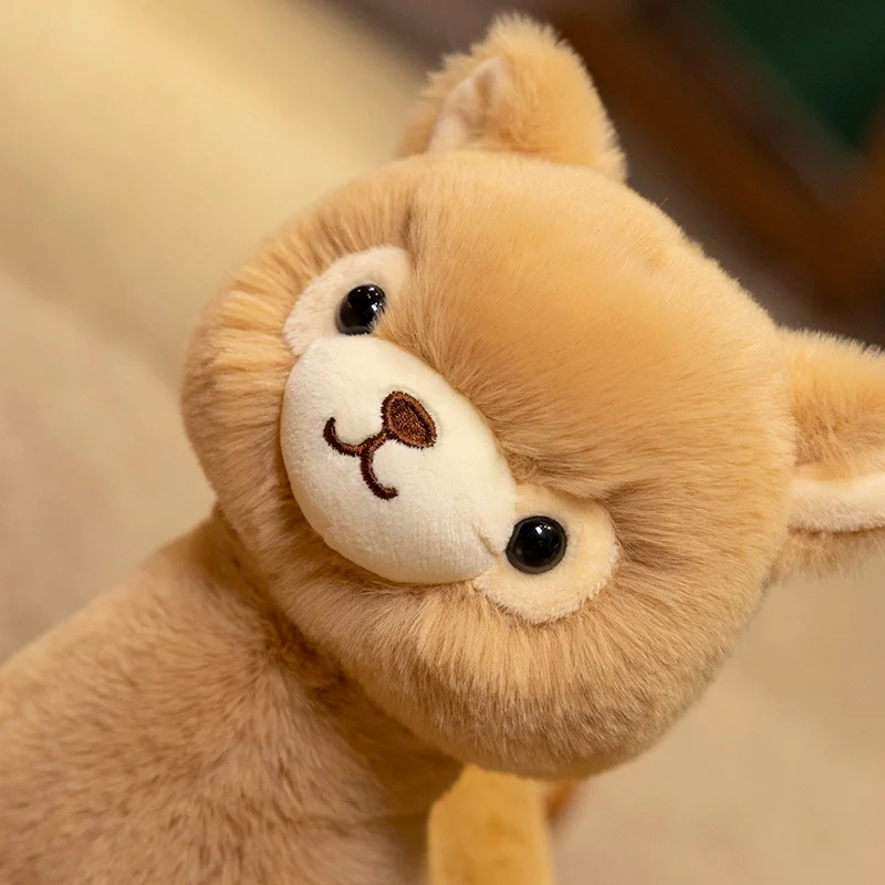 New Cartoon Stuffed Alpaca Plush Toys Soft Soothing Alpaca Doll With Saddle Huggable Animal Doll Prety Home Decor Cute Gift