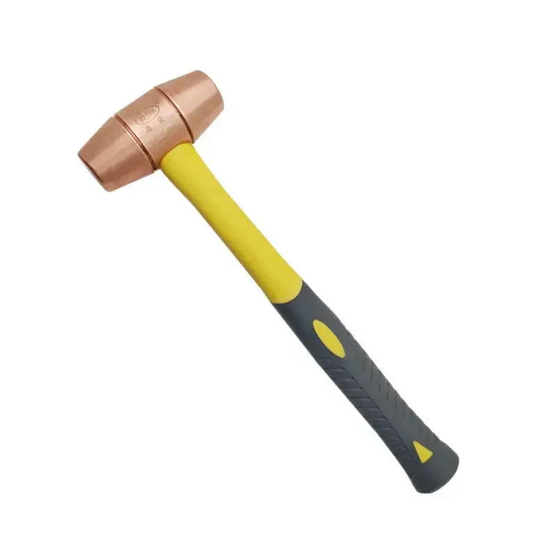 Red copper hammer, red copper hammer, plastic handle, round