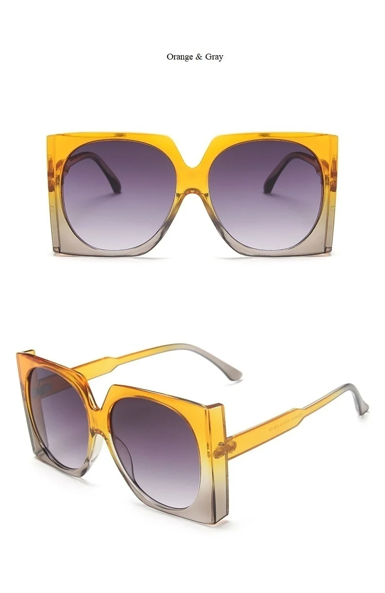 Oversized Square Sunglasses For Women Vintage Style Gradient Shades_voghion.com