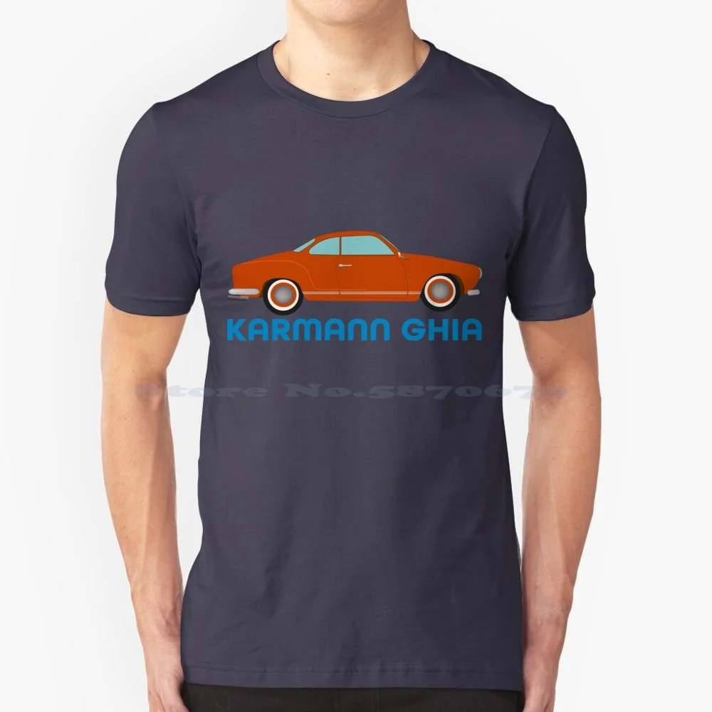 Karmann Ghia Profile T Shirt 100% Cotone Tee Karmann Ghia Vintage Tedesco Classic Car Classic Automobile Classic Vehicle Garage