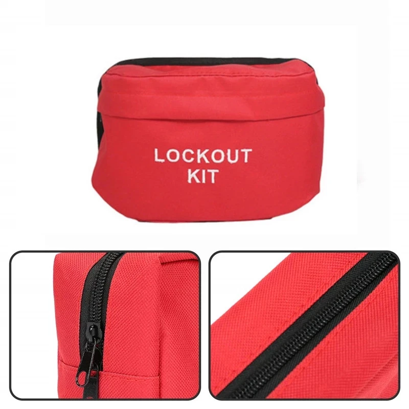 Kit di etiquetaggio per blocco di sicurezza Lucchetti Loto Hasps Lockout Tagout Tag Set di serrature Loto Kit di tag di blocco elettrico per interruttori - immagine 6
