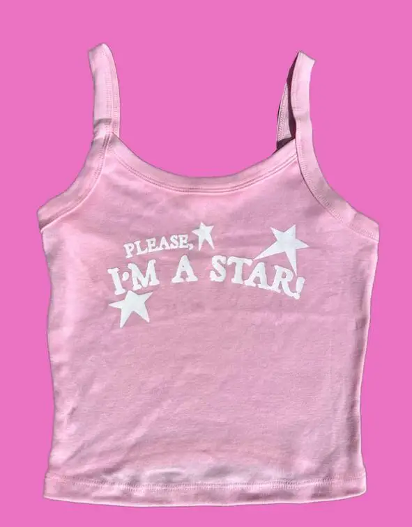 

Pink Casual Grunge Club O-neck Y2k Women Aesthetic Retro Tee 90s Crop Tops Street Halter Harajuku Goth Emo Aesthetic Vest Artsy