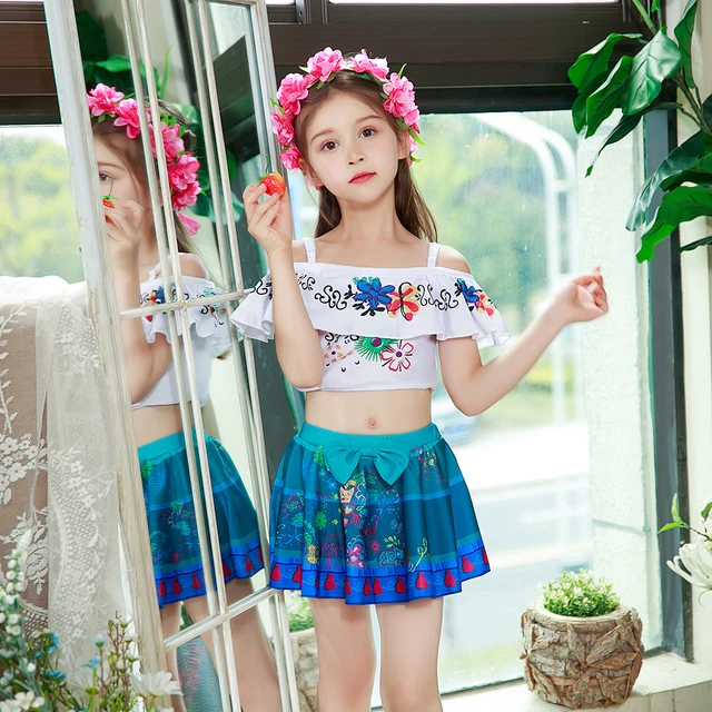2-10 Years Cosplay Girls Swimwear Summer Cute Cartoon Top And Skirt 2Pcs  Princess Baby Suits Birthday Gift Swimsuit Kids Clothes - AliExpress