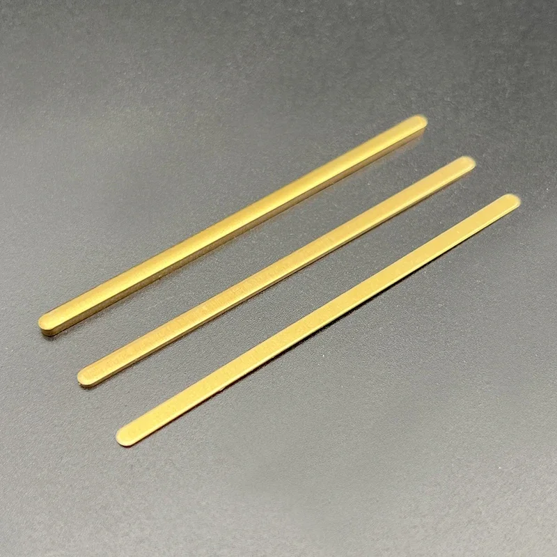 4Sets (12pcs) Saddle/Nut Height adjusting Shim Brass Durable Heightening Gasket 72x2.8mm 3pcs of 0.5/1.0/2.0mm Luthier Tool