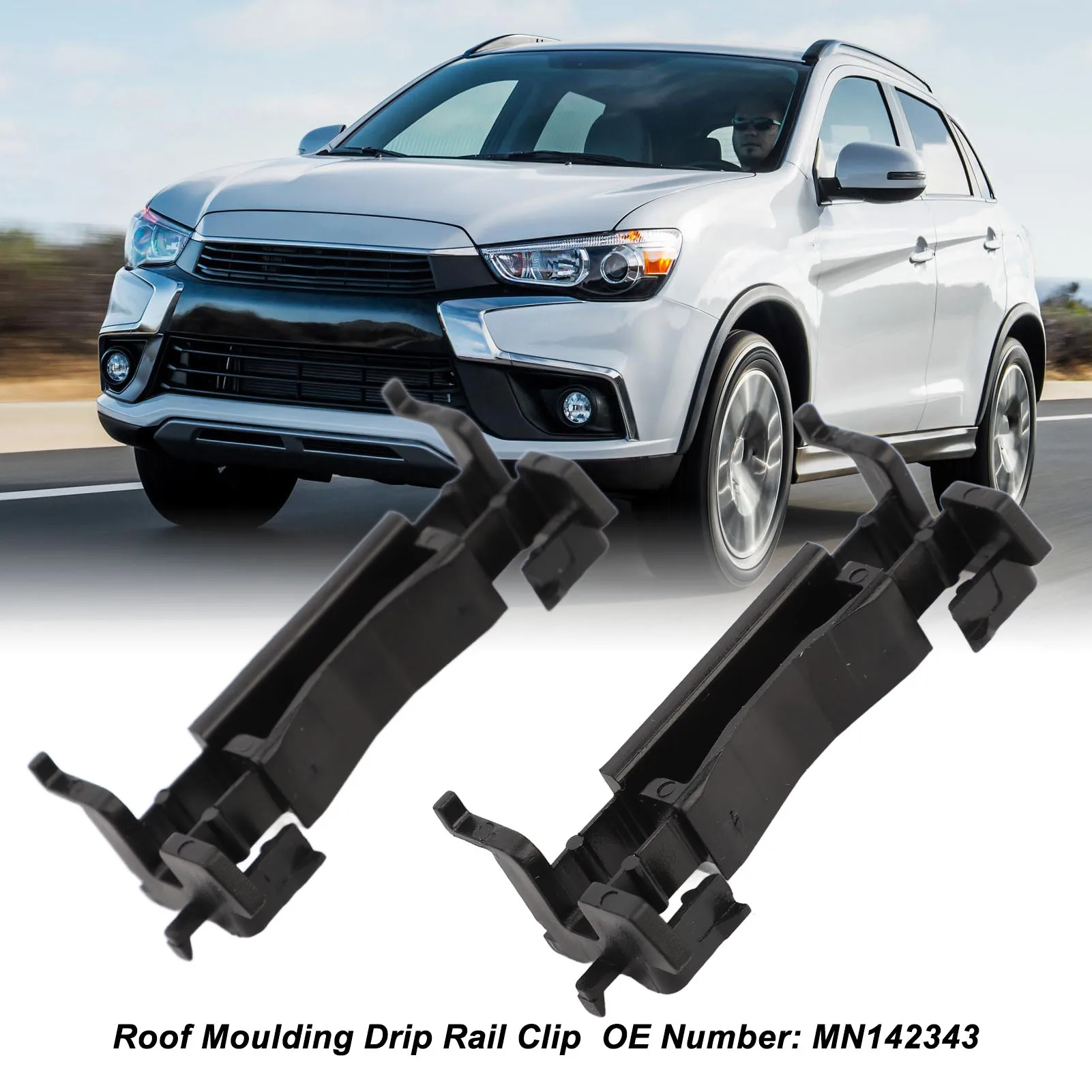 10 Pcs Roof Moulding Drip Rail Clip MN142343 Roof Support Trim Clip Retainer Replacement for Mitsubishi Lancer EVO Outlander