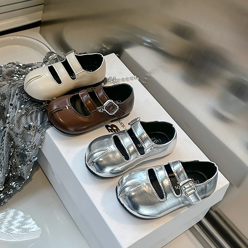 Leather Mary Jane Shoes for Girls Autumn