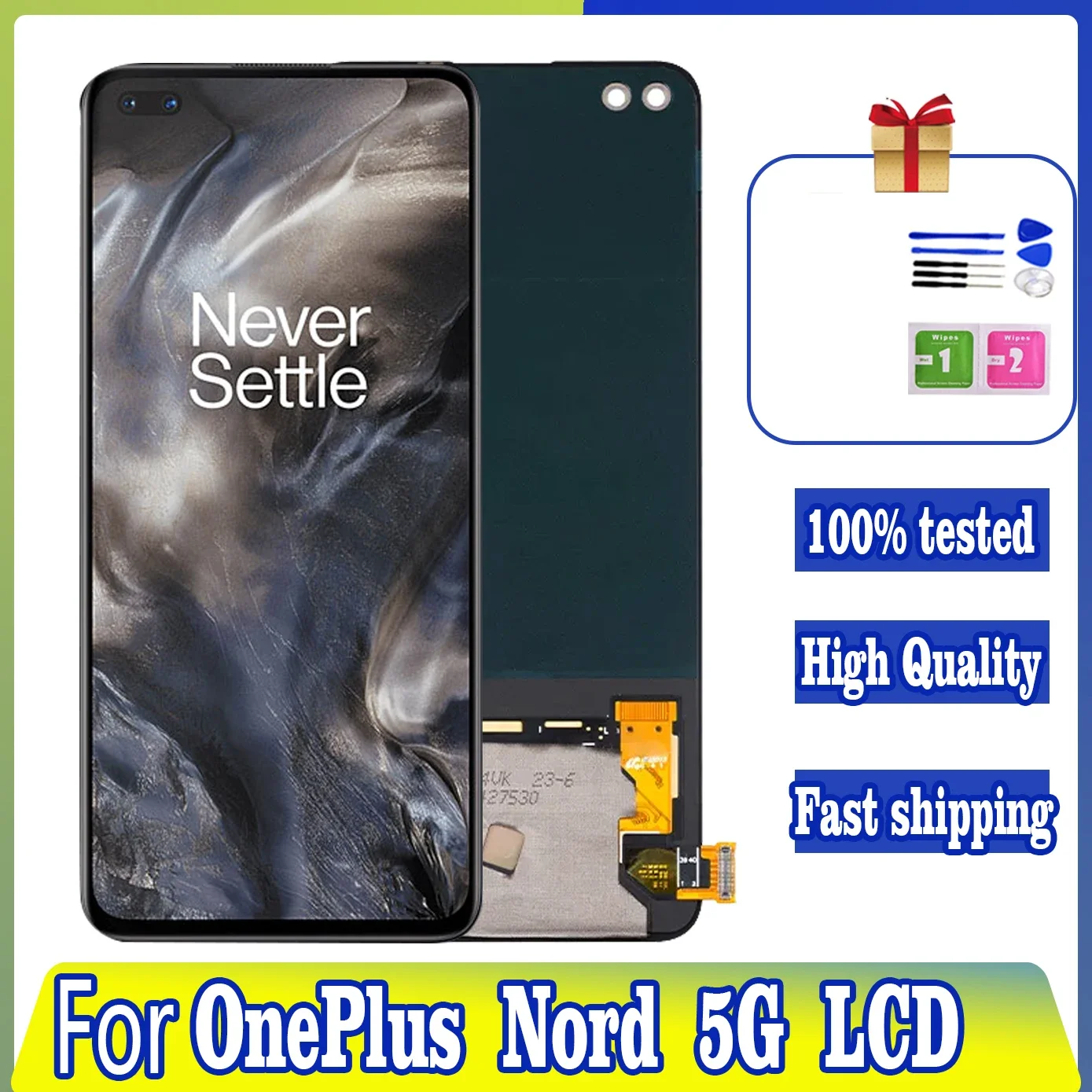 Naroote LCD Display Ersatz Für AC2001/AC2003 | 6,44 Zoll | 2400x1080 Auflösung | 3D-Touch | Mit Reparaturwerkzeug | Für DIY-Reparatur