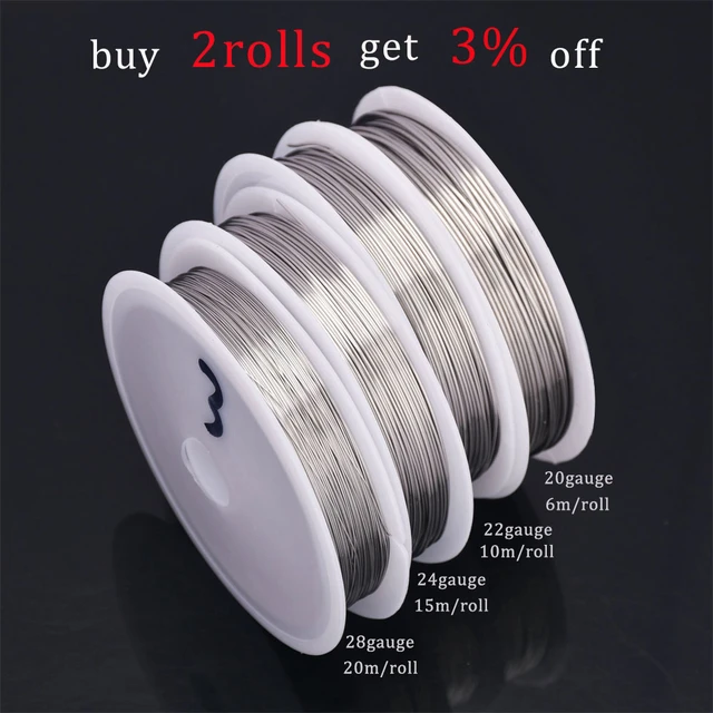 20,22,24,28 Gauge 304 Stainless Steel Wire Craft Bailing Wire Sculpting  Wire For Jewelry