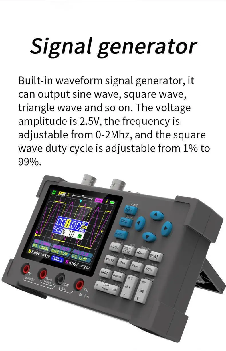 Protable DSO3D12 3.2 Inch Desktop Digital Oscilloscope 120M Bandwidth Dual Chann