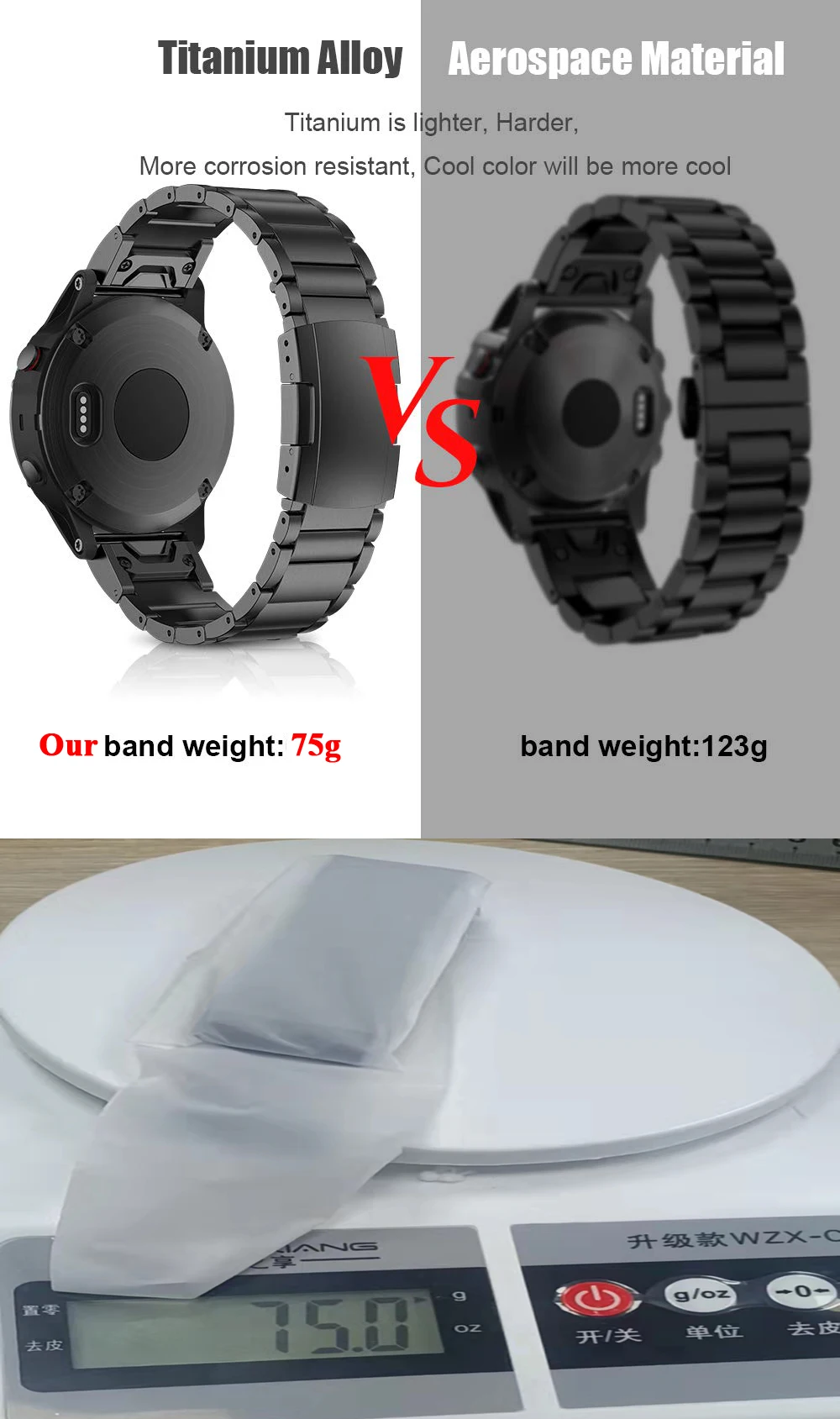 Garmin Fenix 5X Plus 6X Pro 3 HR ϰ MK1 Ż ð    Ʈ  ׼  26mm ƼŸ ձ Ʈ
