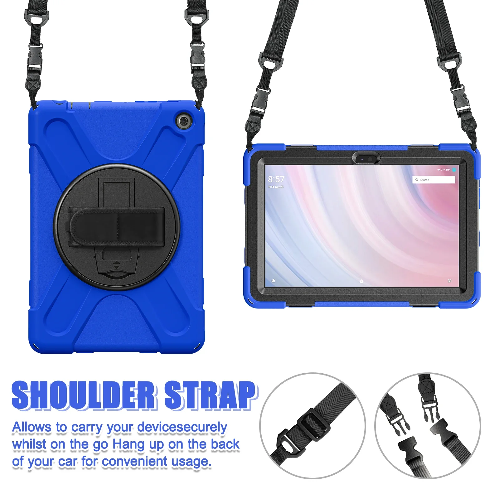 Kids Safe Shockproof Armor Tablet Case with Stand and Silicone Protector