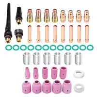 49pcs TIG Welding Stubby Gas Lens Consumables Accessory for WP17/18/26 1